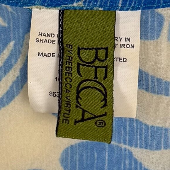 Becca by Rebecca Virtue Tropical Swim Cover-Up – Sheer Belted Kaftan – Size M/L - Picture 3 of 6